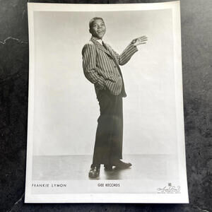 Vintage Frankie Lymon 8x10 B&W Photograph Portrait